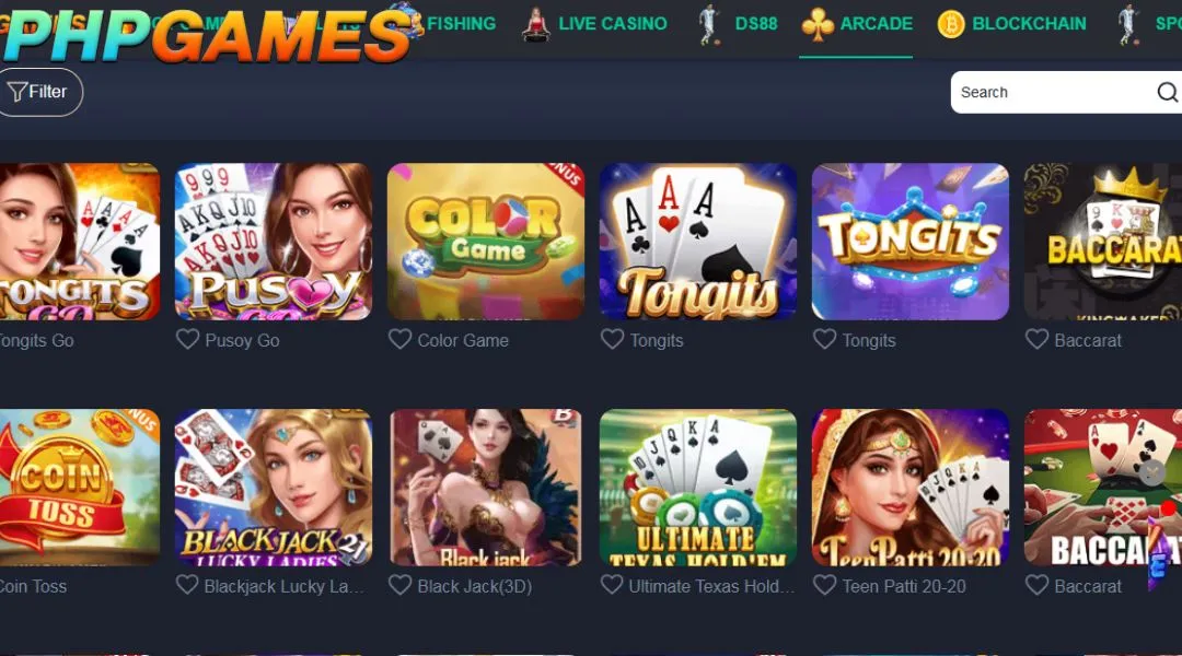 Modern and Attractive PHPGAMES Card Interface