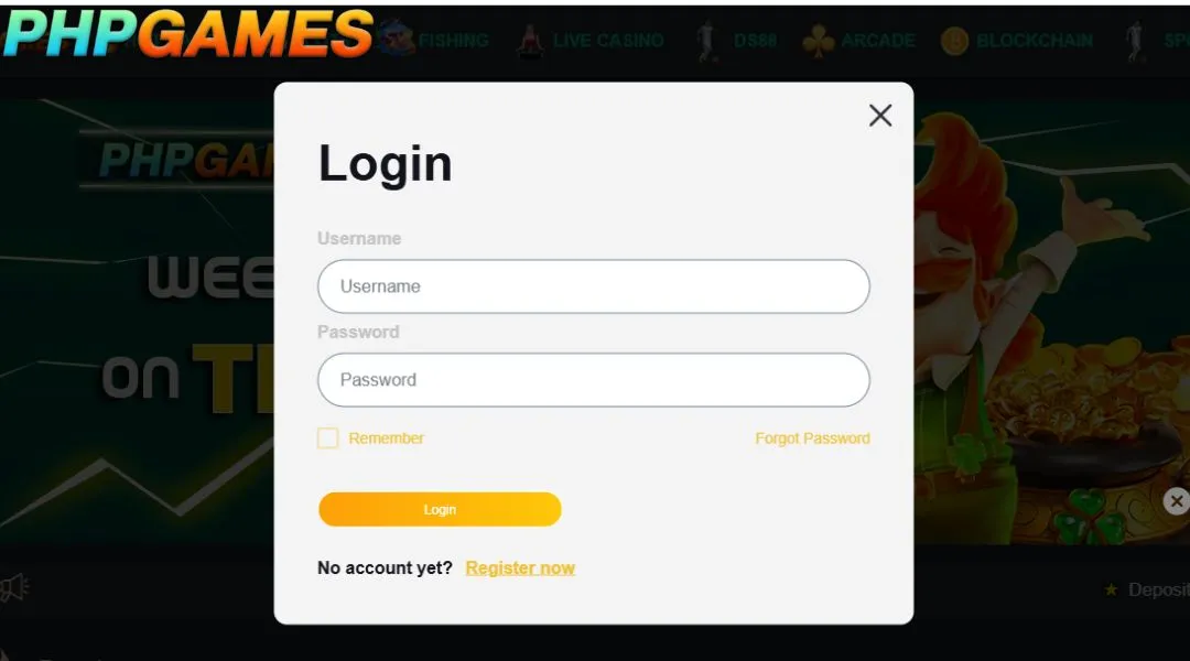 PHPGAMES Register quickly in 2 minutes